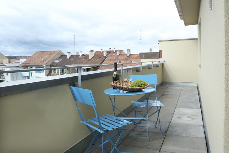 Furnished 1-room attic apartment with balcony (7)
