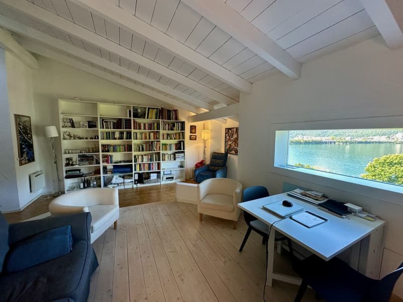 Zweitwohnsitz – Elegantes, angebautes Haus direkt am See in Bissone (9)