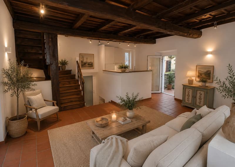 Stilvoll renovierte Residenz im historischen Dorfkern von Morcote (2)