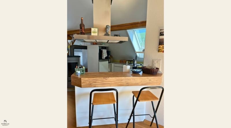 Appartement en mansarde charmant avec poêle suédois et vue sur le vert (3)