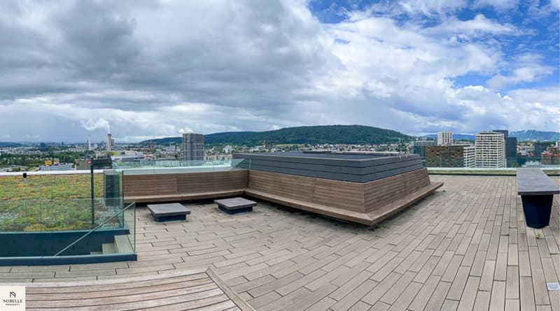 Moderne 2.5-Zimmer-Wohnung im 13. Stock mit atemberaubendem Stadtblick – Glattpark, Zürich (21)