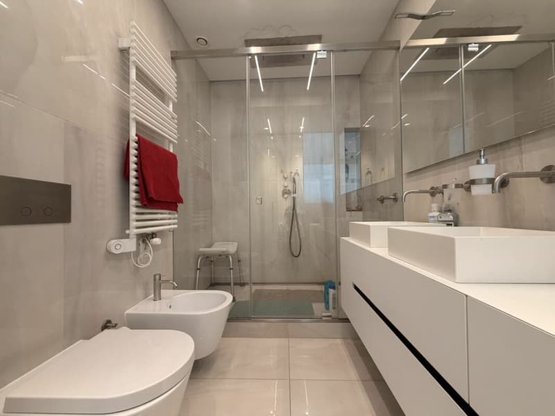 LUGANO - SUPER ATTICO DI RAPPRESENTANZA CON VISTA LAGO - PISCINA CONDOMINIALE NEL RESIDENCE CENTRAL PARK (8)