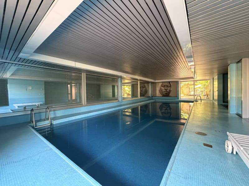 LUGANO - SUPER ATTICO DI RAPPRESENTANZA CON VISTA LAGO - PISCINA CONDOMINIALE NEL RESIDENCE CENTRAL PARK (15)