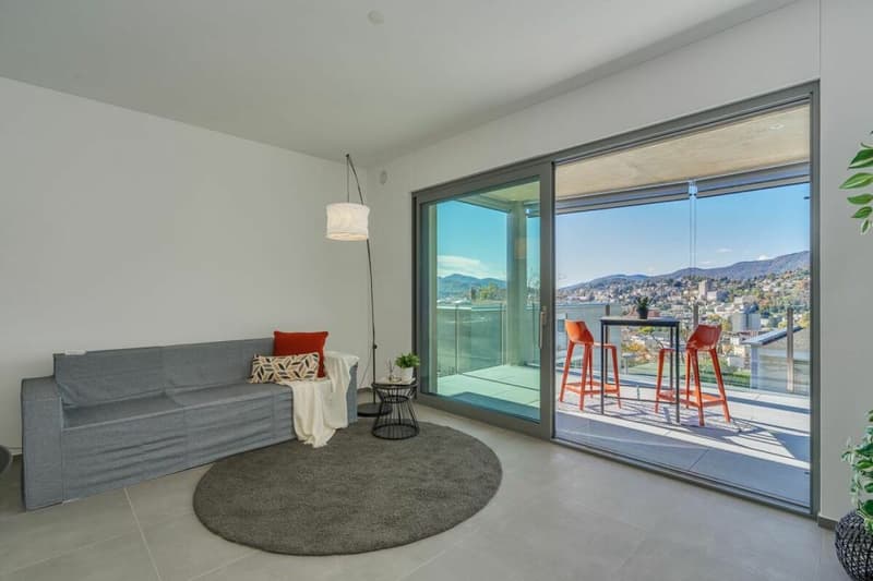 PREGASSONA · RENT TO BUY 3½ LOCALI CON TERRAZZA COPERTA E GIARDINO (4)