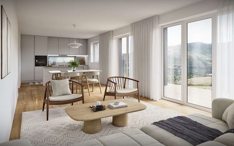 8 neue Einfamilienhäuser für den Erstwohnsitz ? zeitgemässer Holzbau, sorgfältig geplant im kleinen Ensemble Bim Chrützchappeli. (2)