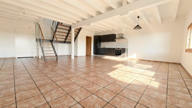 Duplex lumineux de 126 m² avec jardin commun dans un cadre verdoyant à Vuissens (2)