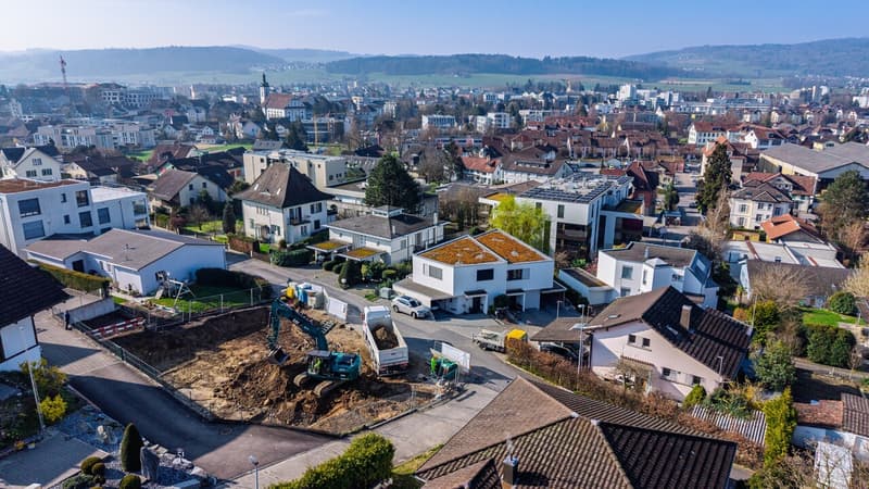 New construction project with a view of the mountains 5 ½ room semi-detached house in Wohlen (7)