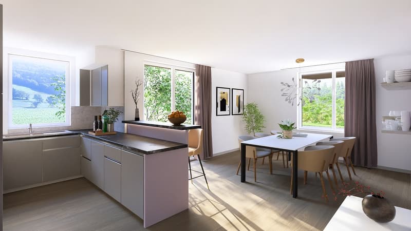 Sale of 15 semi-detached villas with 5 and 6 rooms in Le Mouret (3)