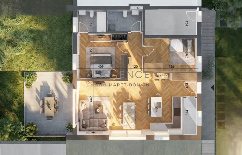 APPARTEMENT DE 4,5 PCES NEW PROMOTION - LE VIGNOBLE DE L'ARCHE (4)