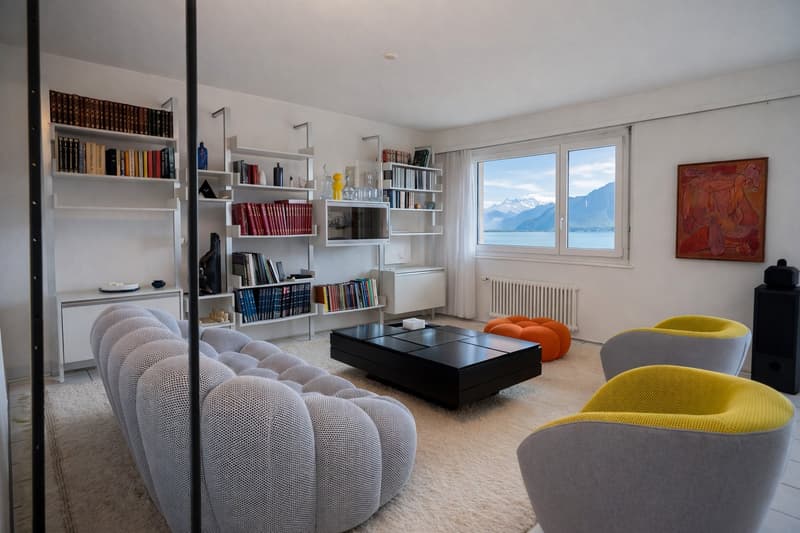 Magnificent 3.5-room apartment, panoramic view of Lake Geneva in Clarens. Garage included (2)