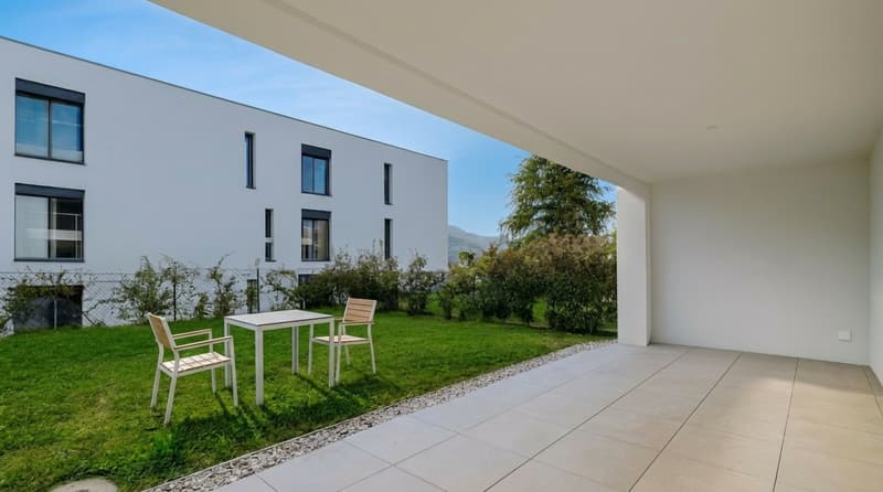 Moderne 2.5-Zimmer-Wohnung in Monteggio mit Garten, Miete 1'430, Nebenkosten 180 | (5)