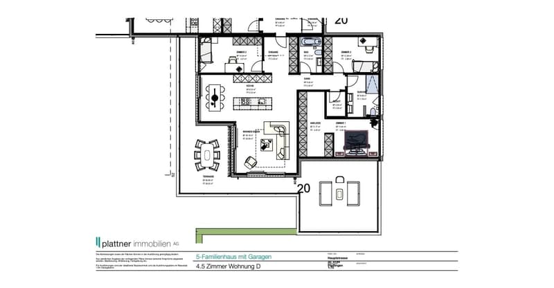 4.5 rooms 1st floor with 88 m2 balcony (9)