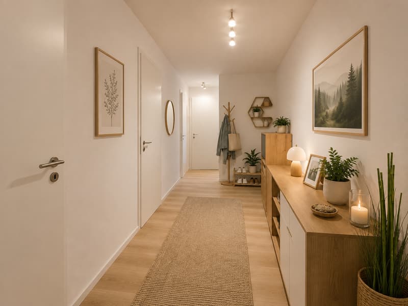 Couloir/ hall distribuant les chambres