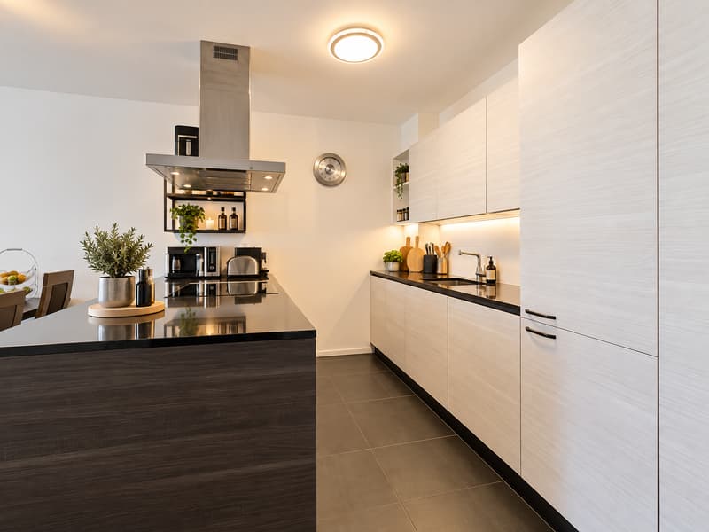 Cuisine ouverte sur le salon