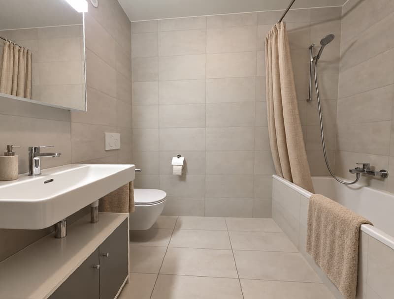 Salle de bain au beau volume
