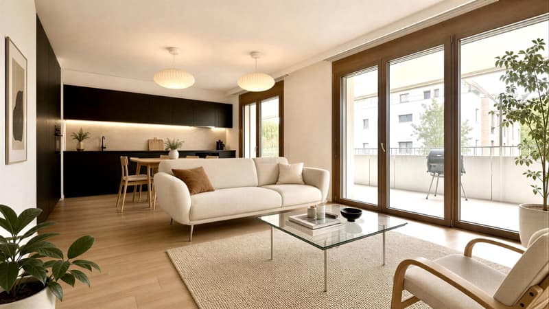 Beautiful 4-room apartment with large terrace in the heart of the Celliers in Satigny (2)