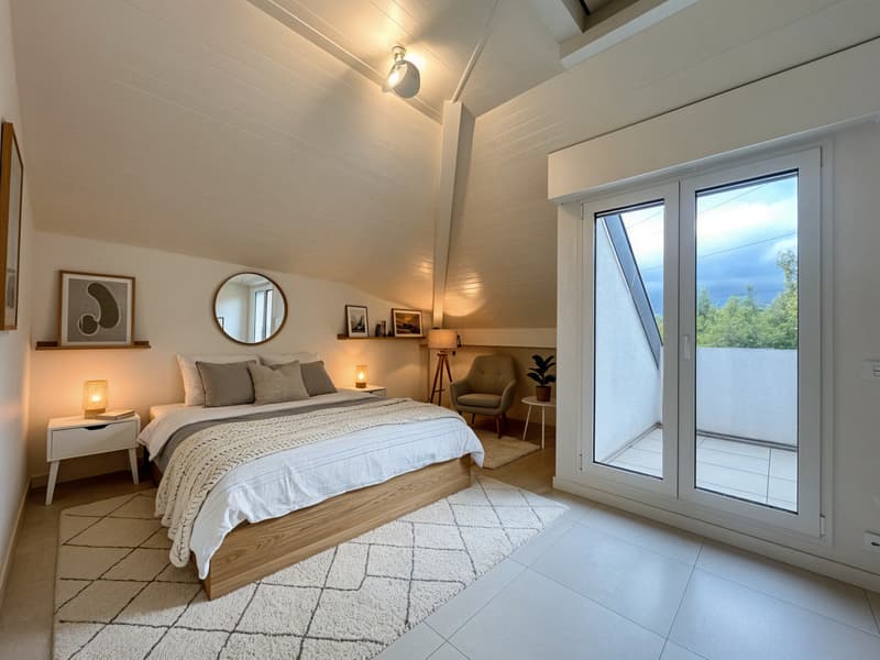 Dachgeschoss mit 3 Zimmern, 91m2 Wfl, ruhig und mit freier Sicht (3)
