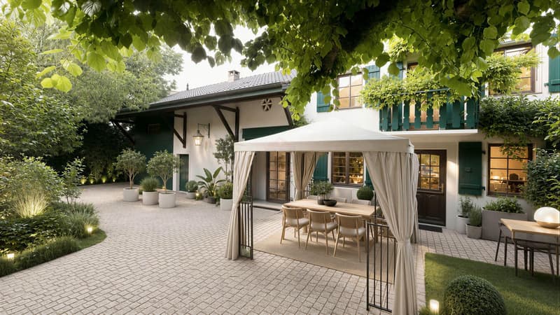 Echtes Dorfhaus mit 8,5 Zimmern und Baumgarten (1)