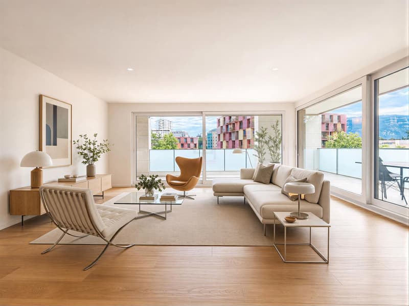 Außergewöhnliche 4-Zimmer-Wohnung mit herrlicher Terrasse in Chêne-Bougeries (1)