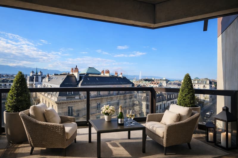 Außergewöhnliche Wohnung in Champel mit Panoramablick auf Genf (2)