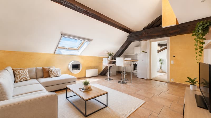 Charmantes 3.5 Zimmer-Dachwohnung in einer einzigartigen Residenz (1)