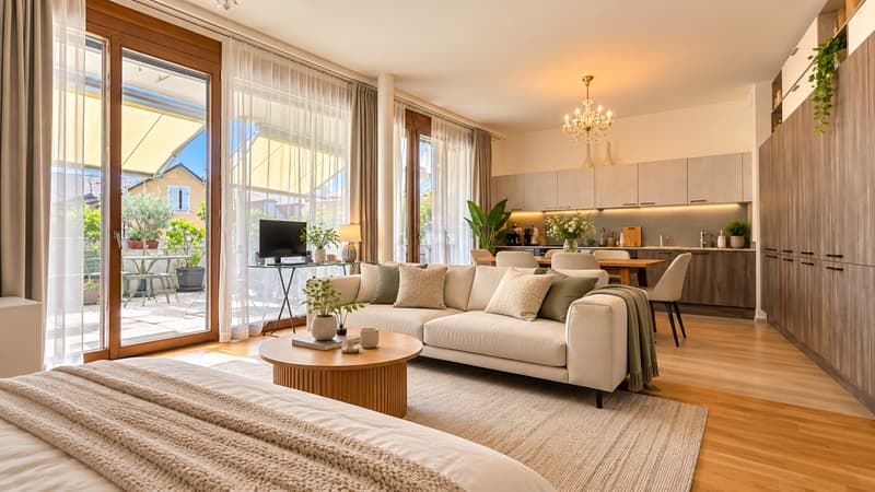 Satigny - Appartement de 3 pièces de 96 m² PPE avec grande terrasse (2)