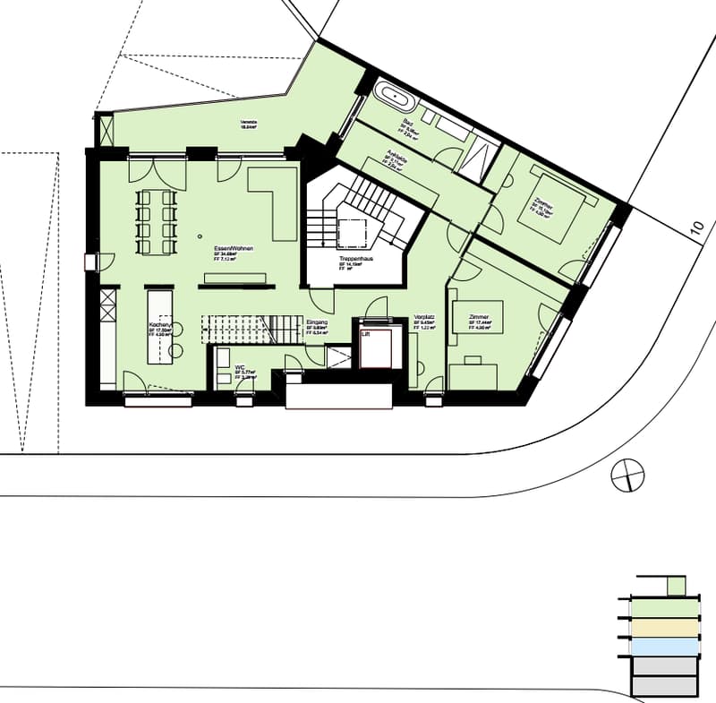 RISERVATO: Appartamento attico esclusivo di 3,5 locali con studio e grande giardino sul tetto (19)