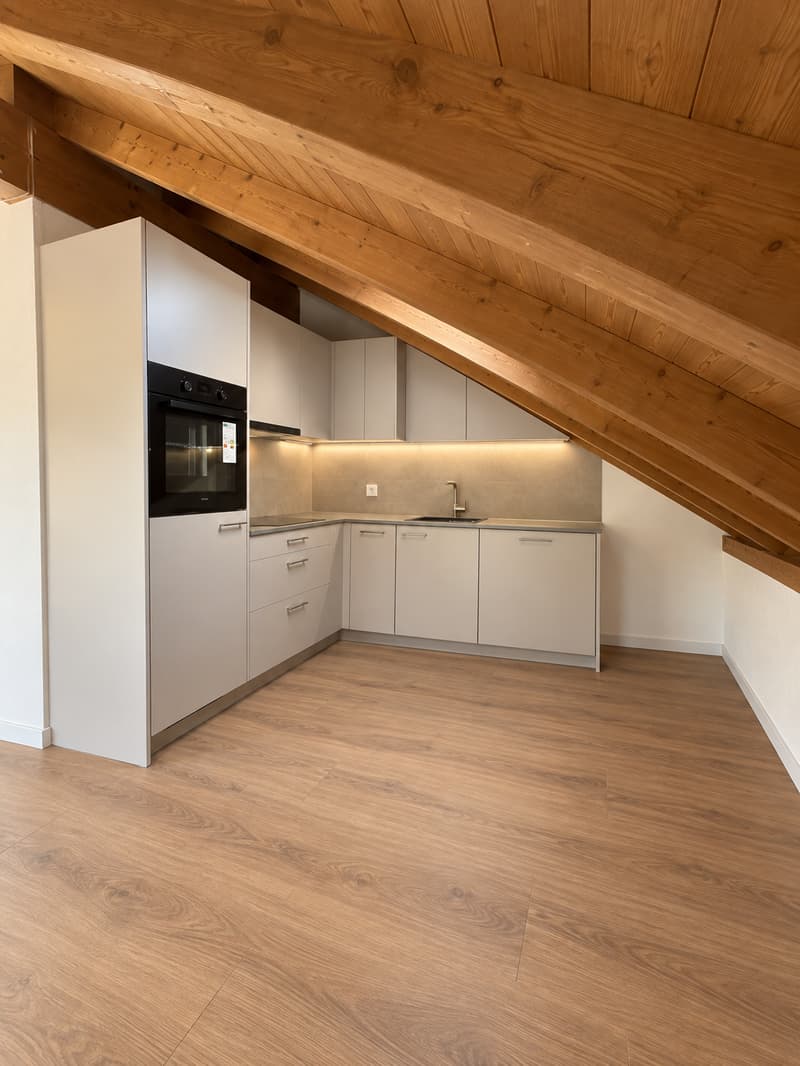 Charmantes Dachgeschoss-Studio mit Balkon in Reinach (3)