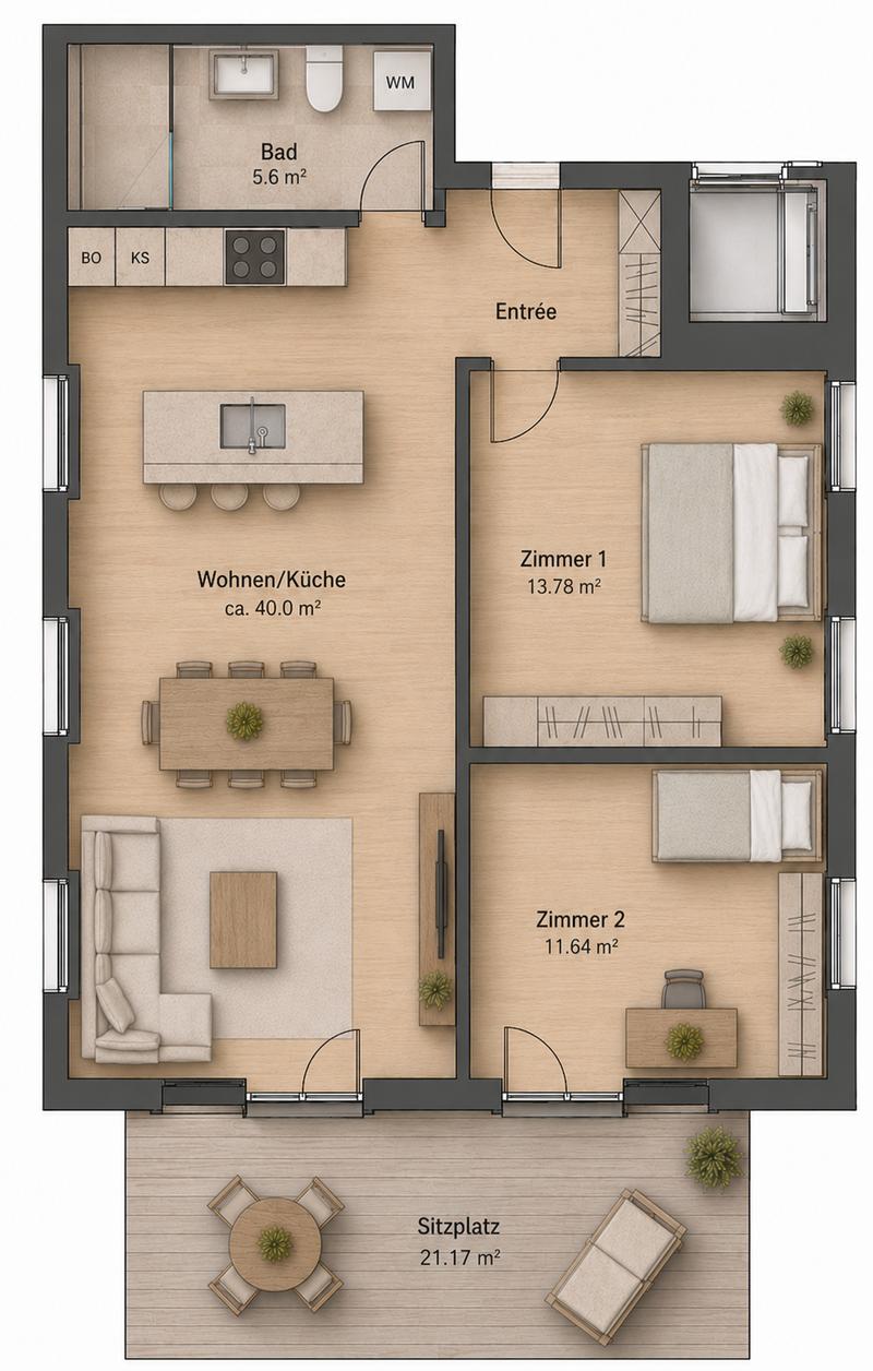 NEUBAU | EIGENTUMSWOHNUNGEN MIETEN - mit grosszügigem Garten (7)