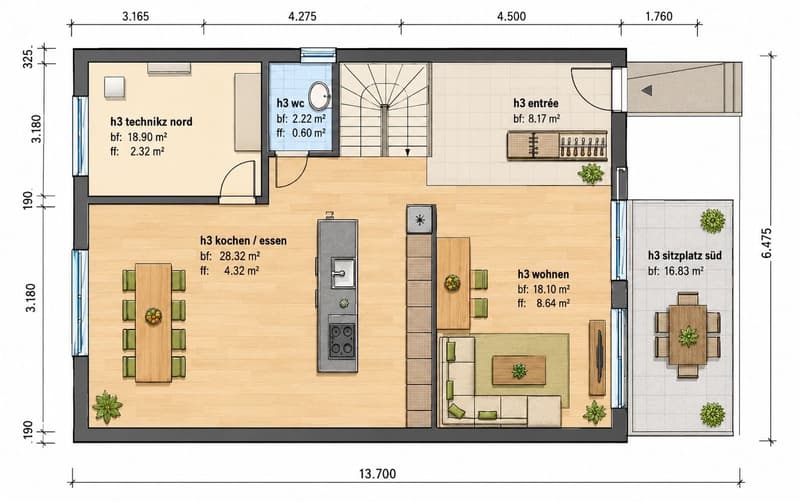 5.5-Zi.-Reihenmittelhaus mit Garten & Terrasse, Höchstetten (3)