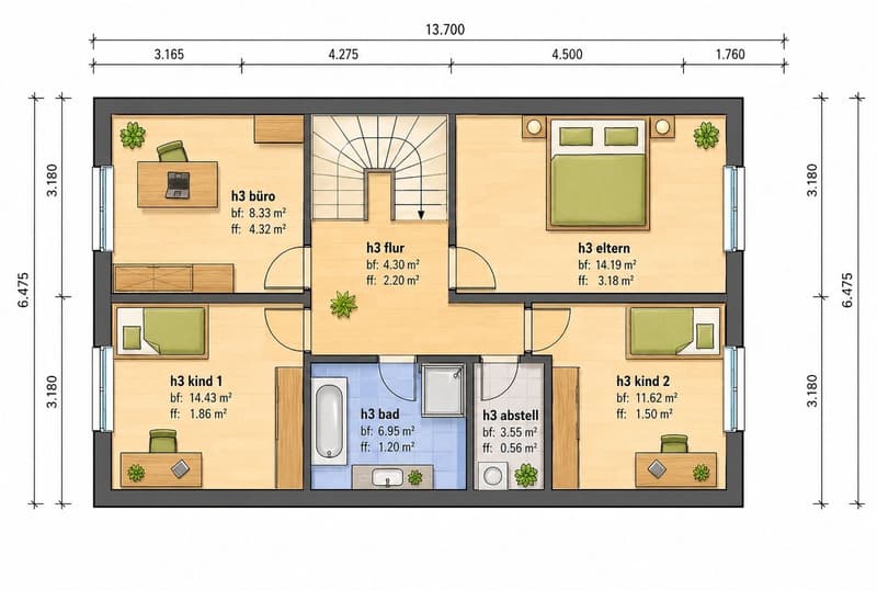 5.5-Zi.-Reihenmittelhaus mit Garten & Terrasse, Höchstetten (4)