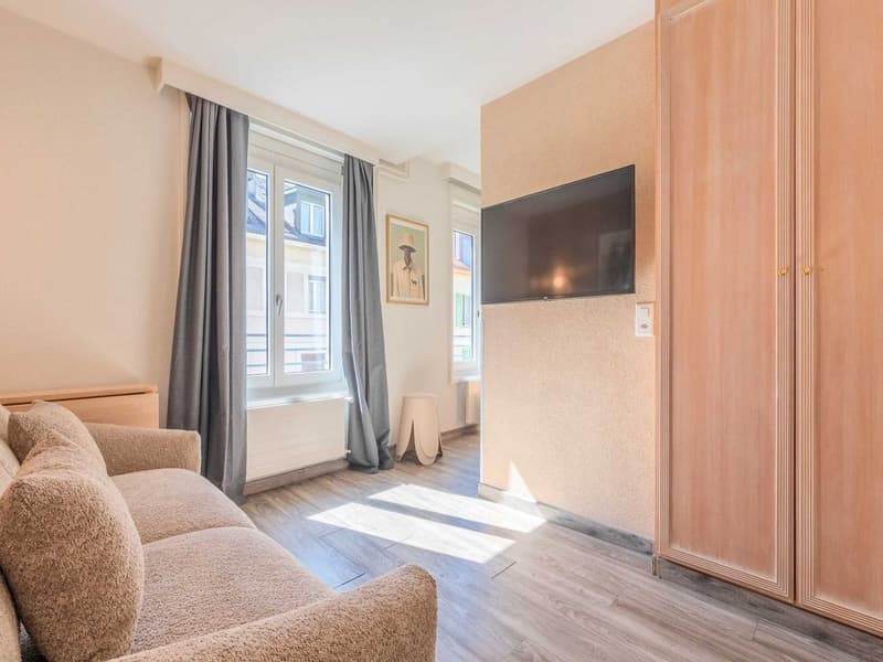 Charming Renovated Studio with Balcony in the Heart of Geneva – Rue Sismondi (1)