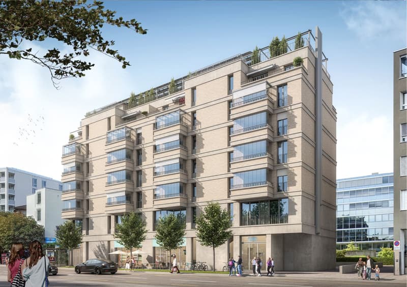 Only one 2.5-room apartment on the 6th floor: Bright apartment with two balconies (12)