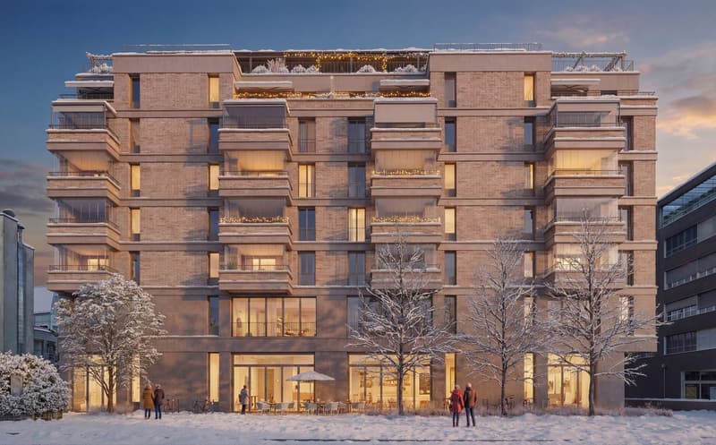 Only one 2.5-room apartment on the 6th floor: Bright apartment with two balconies (9)