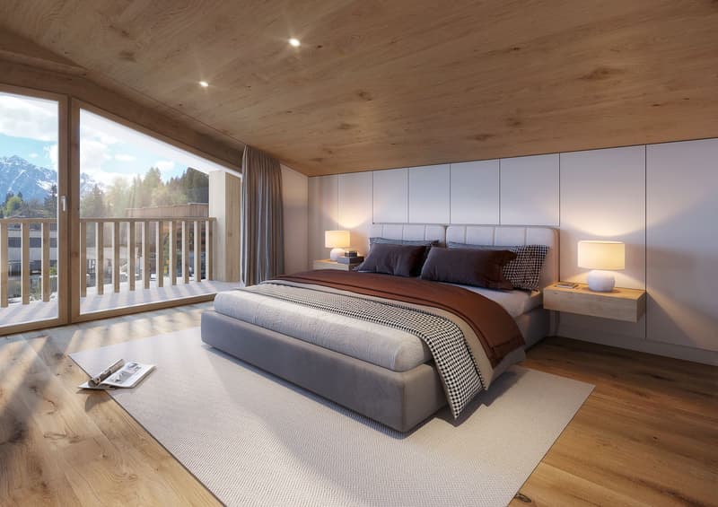 LETZTE 3.5 Zimmer Maisonettewohnung, 15 m von der Piste und den Bergbahnen! (2)