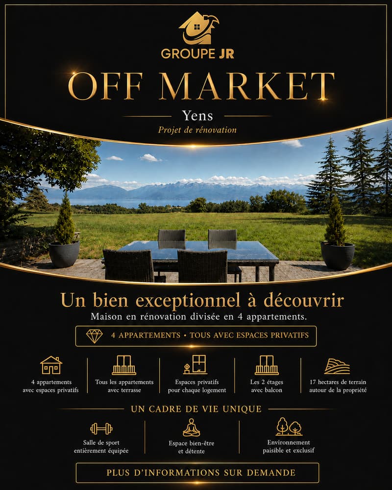 Villa privé d'exception composé de quatre appartements avec vue panoramique sur le lac Léman (1)