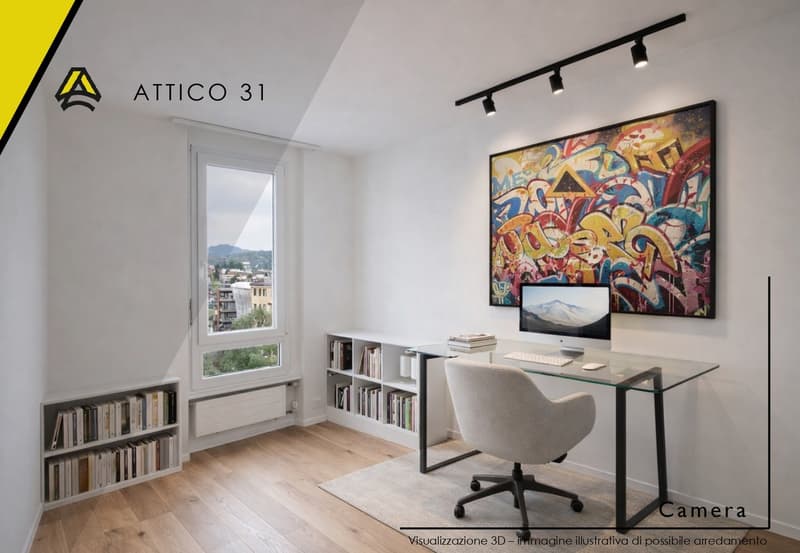 Penthouse de 6,5 pièces avec vue panoramique sur la ville de Lugano (13)