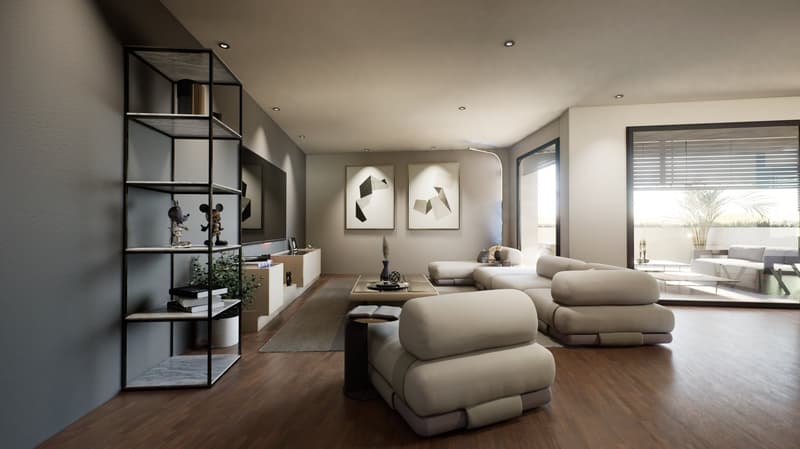 Eleganti grandi  appartamento di 4.5 locali a Viganello con piscina, zona relax e garage (7)
