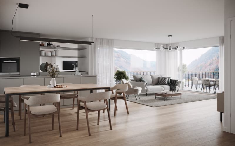 Appartement neuf exclusif de 3.5 pièces avec balcon spacieux - 117m2 - CHF 760'000.00 (4)