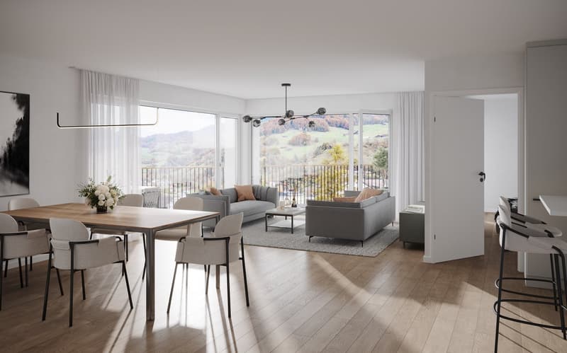 Appartement neuf exclusif de 3.5 pièces avec part de jardin spacieuse - 117m2 - CHF 720'000.00 (9)