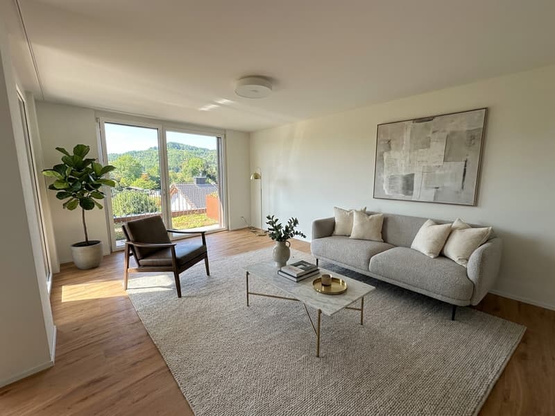 Appartamento moderno 2 locali a Gränichen – Edificio nuovo con vista e comfort (1)