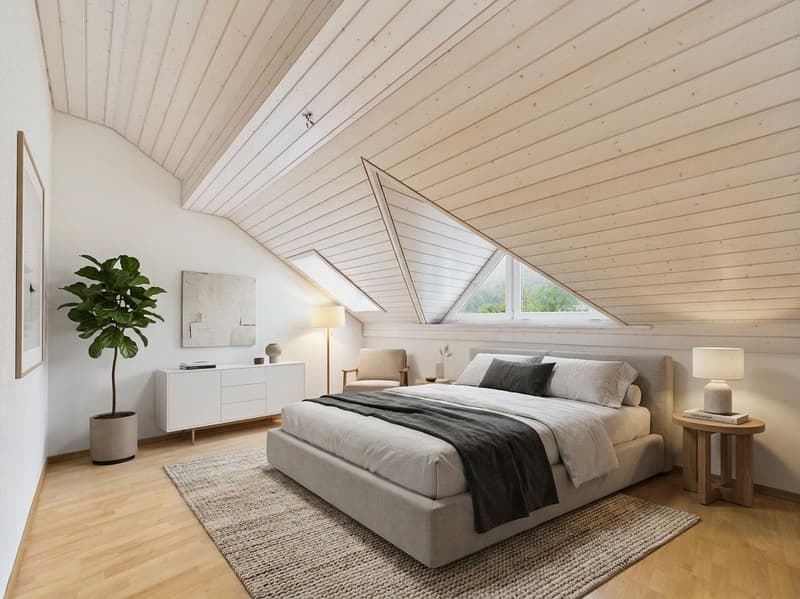 Frisch renovierte 2-Zimmer-Dachwohnung mit Balkon in Buttikon (6)