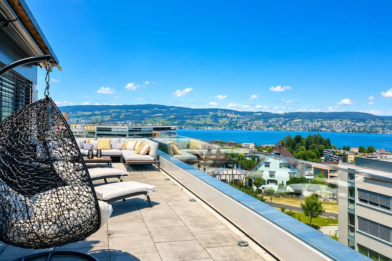 Exklusive 4.5-Zi.-Attika mit Panorama-Seesicht & 150 m² Dachterrasse | Wädenswil (1)