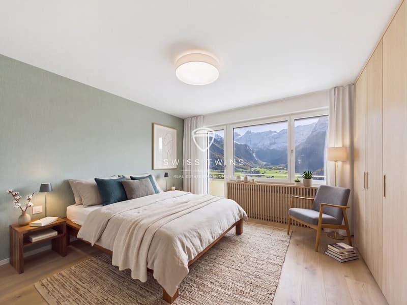 Wohnen, wo andere Ferien machen - möblierte 3.5-Zimmer-Wohnung mit Bergsicht in Engelberg (8)