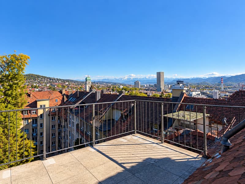 Über den Dächern von Zürich - Maisonette-Wohnung mit spektakulärer Dachterrasse (1)