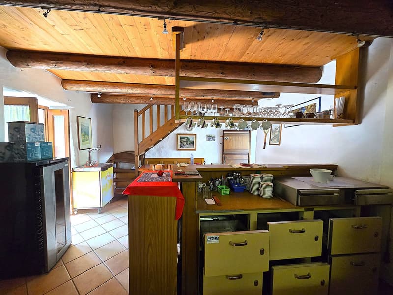 Tipico grotto con bella vista lago e ampio spazio esterno pergolato (11)