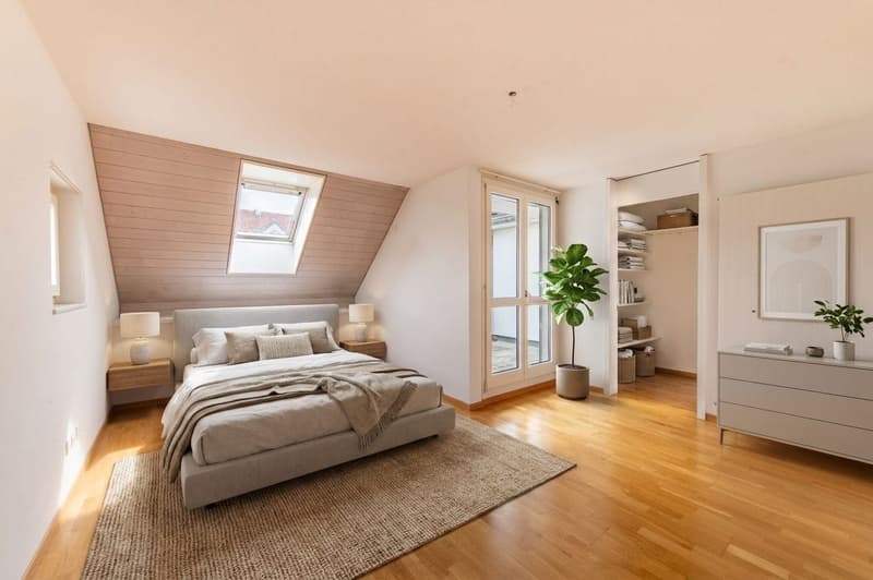 Appartement duplex avec cheminée confortable & lave-linge personnel (5)