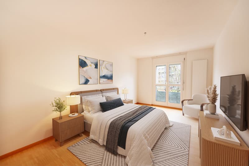 Habiter avec confort : lave-linge personnel, grand balcon & beaucoup d'espace (9)