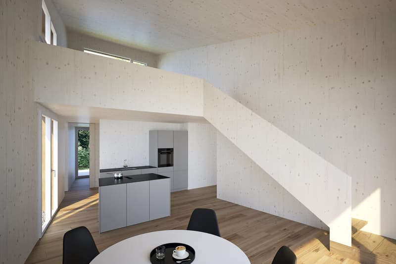 Wohnen mit Freiraum - moderne Doppelhaushälfte im Atelierhaus-Stil (2)