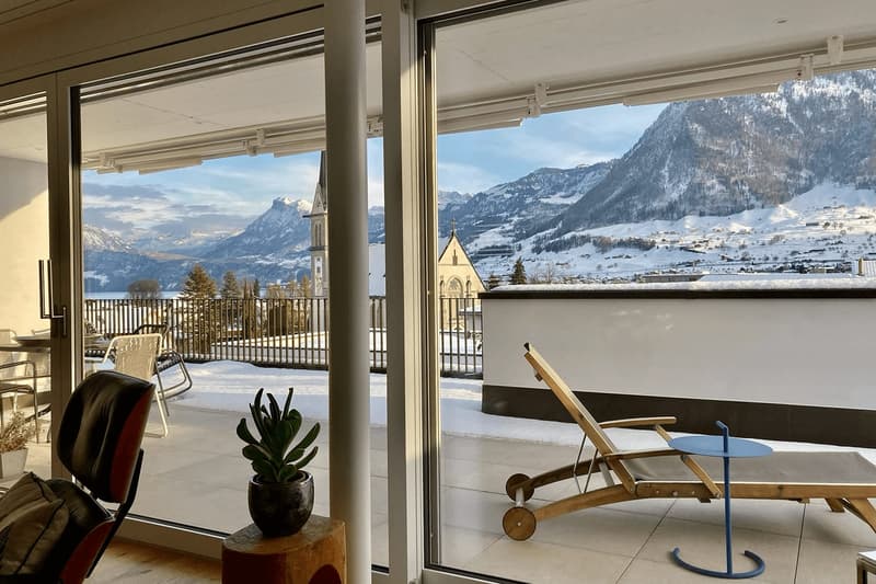 Appartement en attique de 5,5 pièces avec terrasse sud de 112 m² à louer à Ennetbürgen (10)